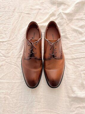 Johnston & Murphy Ronan Plain Toe Full Grain Dress Shoes